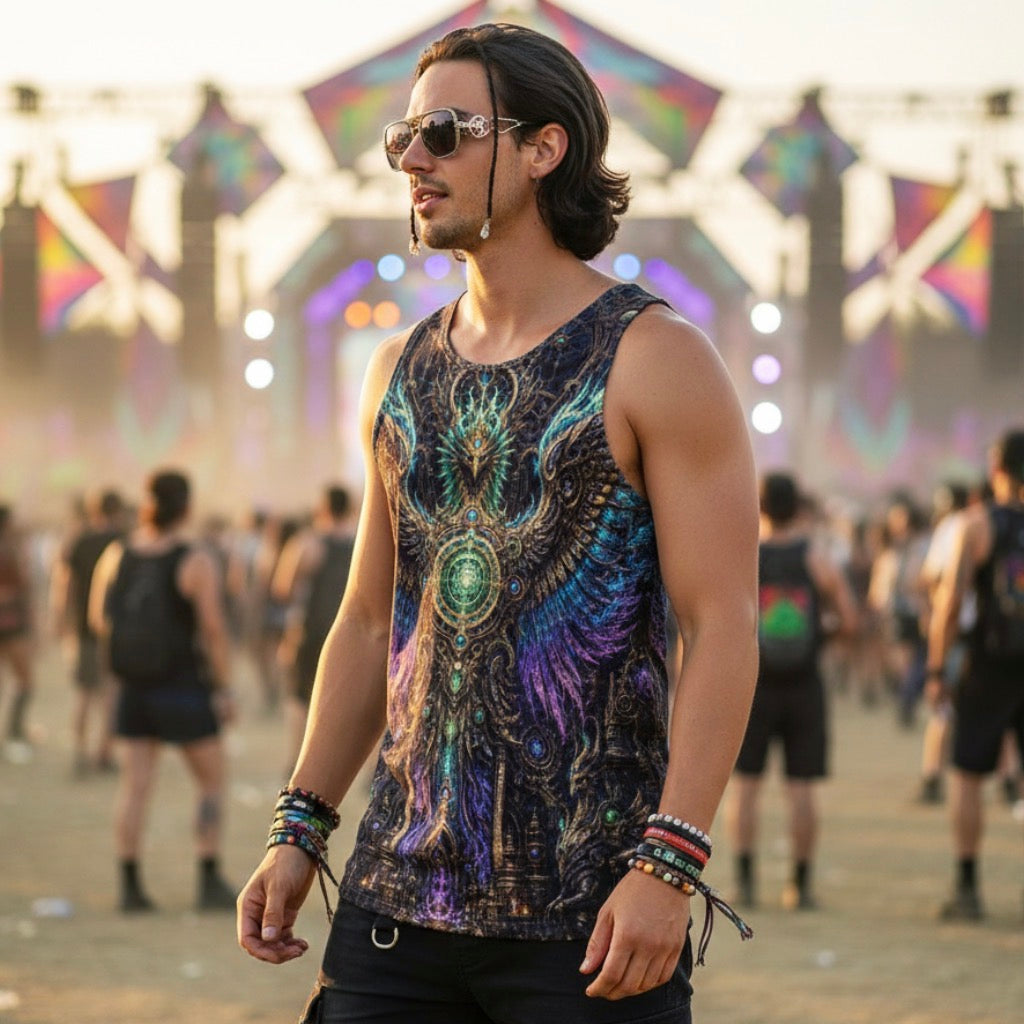 Crushed Velvet Tank Top | Golden Phoenix