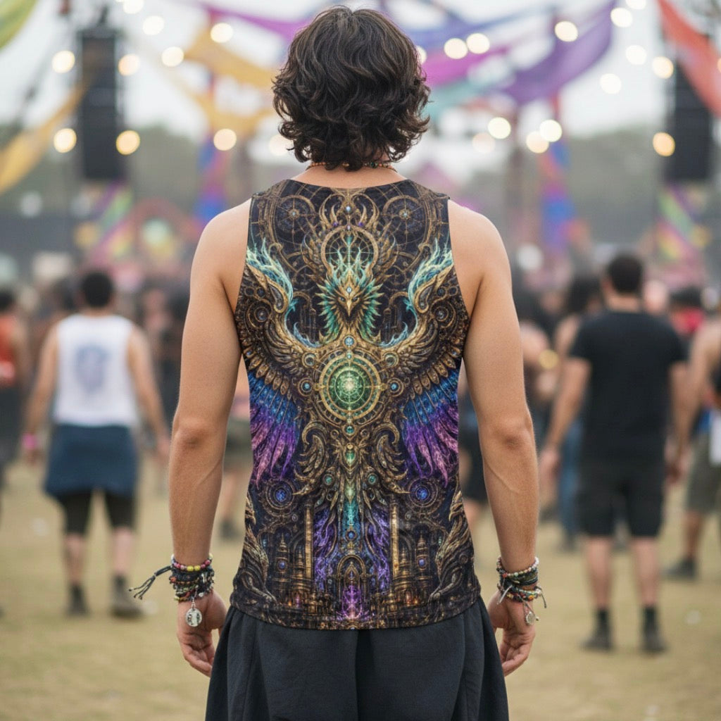 Crushed Velvet Tank Top | Golden Phoenix