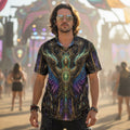 Crushed Velvet Men's Polo Shirt | Golden Phoenix