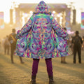 Shroom Flower Of Life Pastel Rainbow Men's Festival Cloak