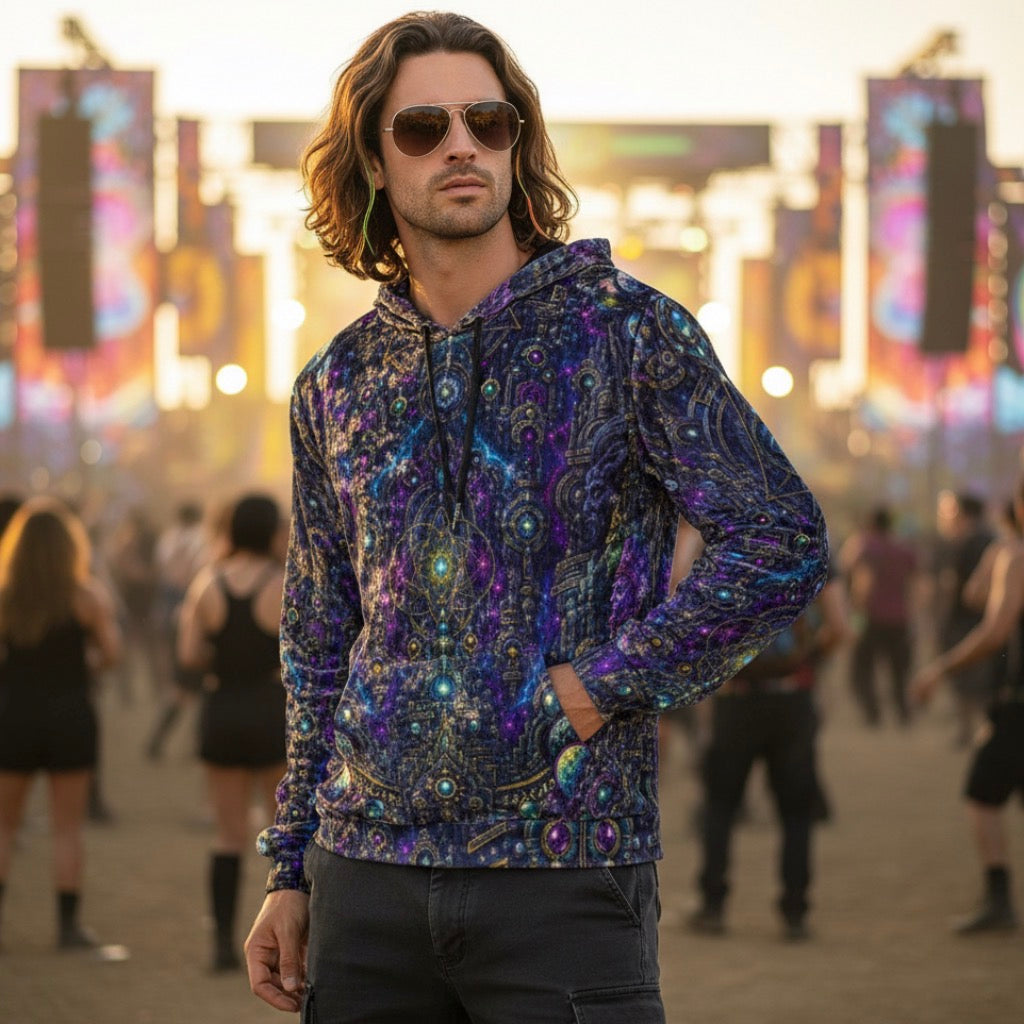 Crush Velvet Pullover Hoodie | Celestial Temple