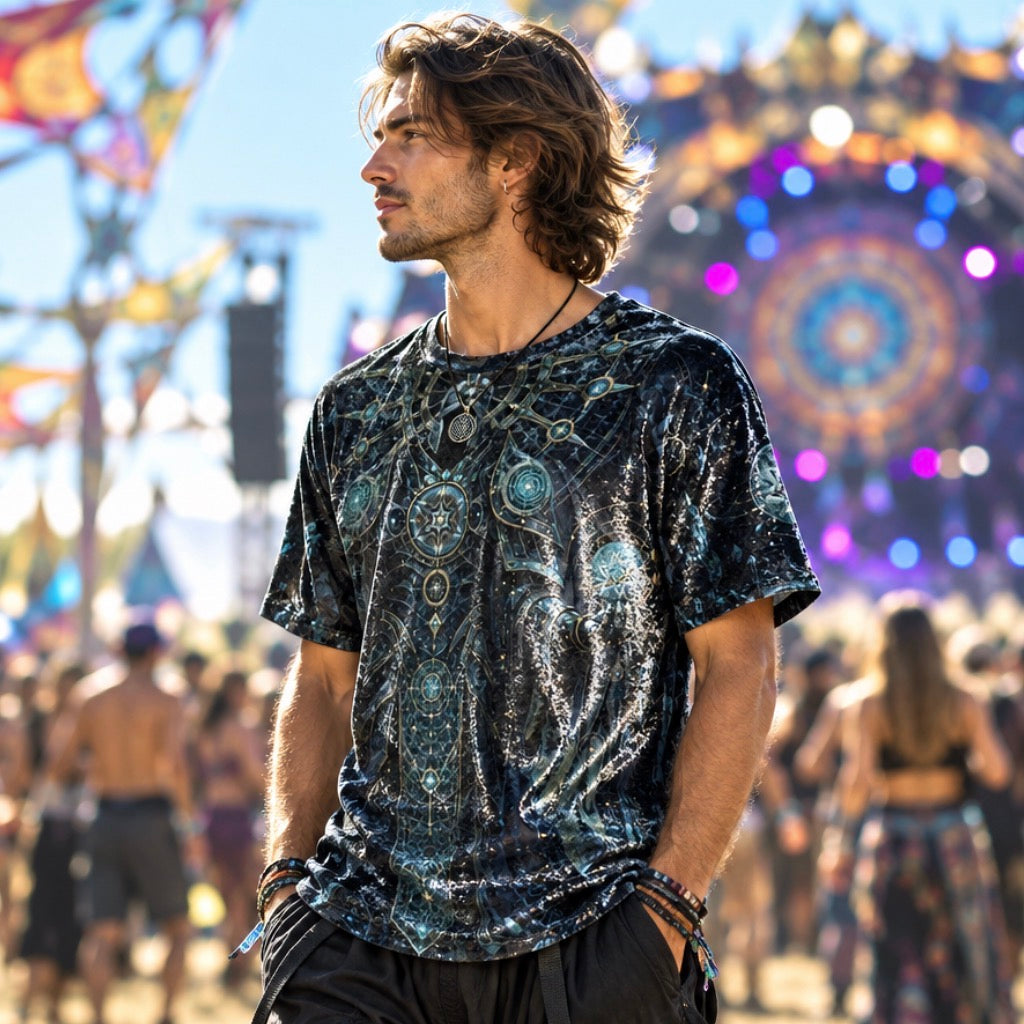Crushed Velvet T-Shirt | Cosmic Knight