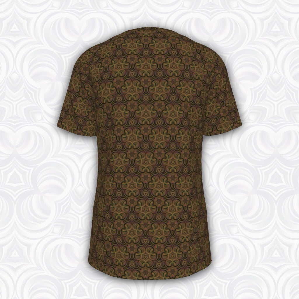 Cotton T-Shirt | Brown Fractal Bubble