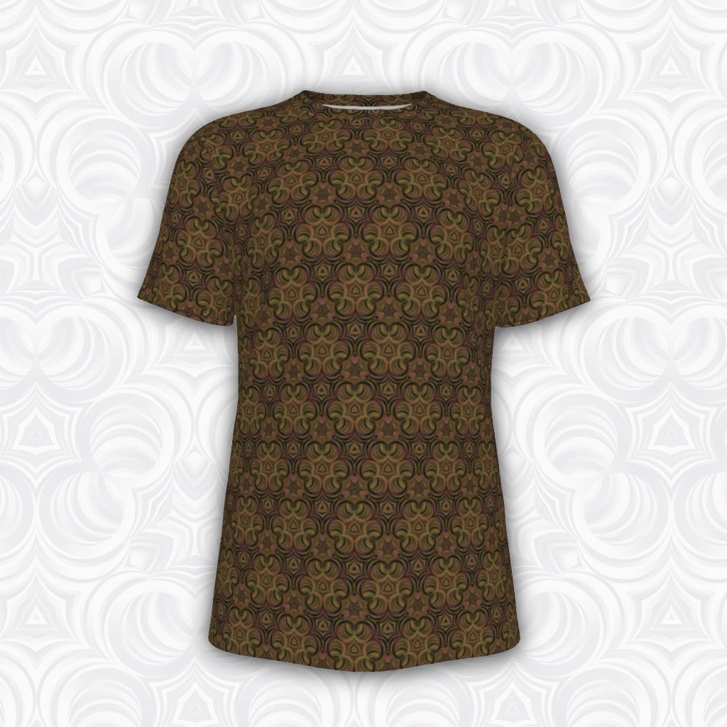 Cotton T-Shirt | Brown Fractal Bubble