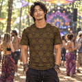 Cotton T-Shirt | Brown Fractal Bubble