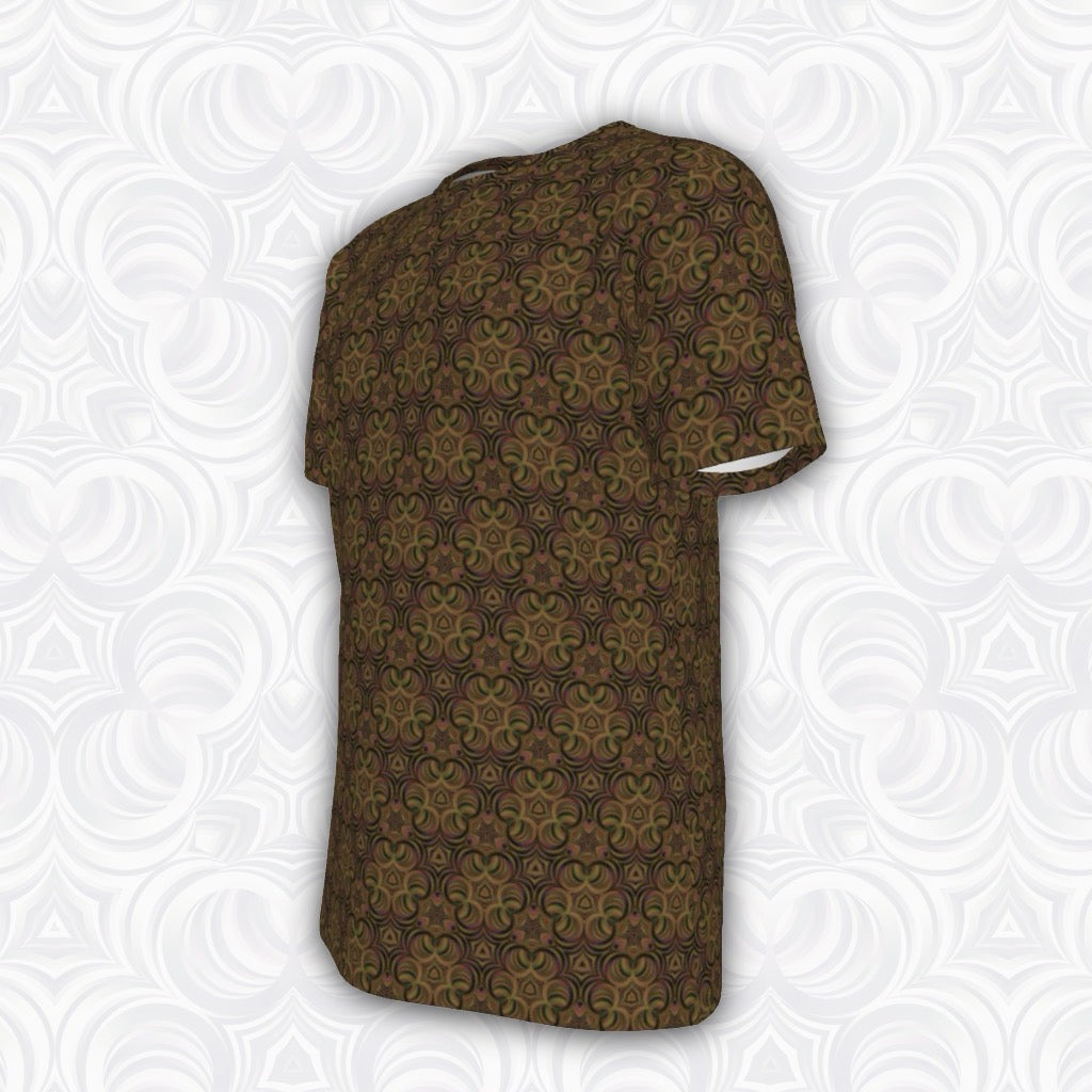 Cotton T-Shirt | Brown Fractal Bubble