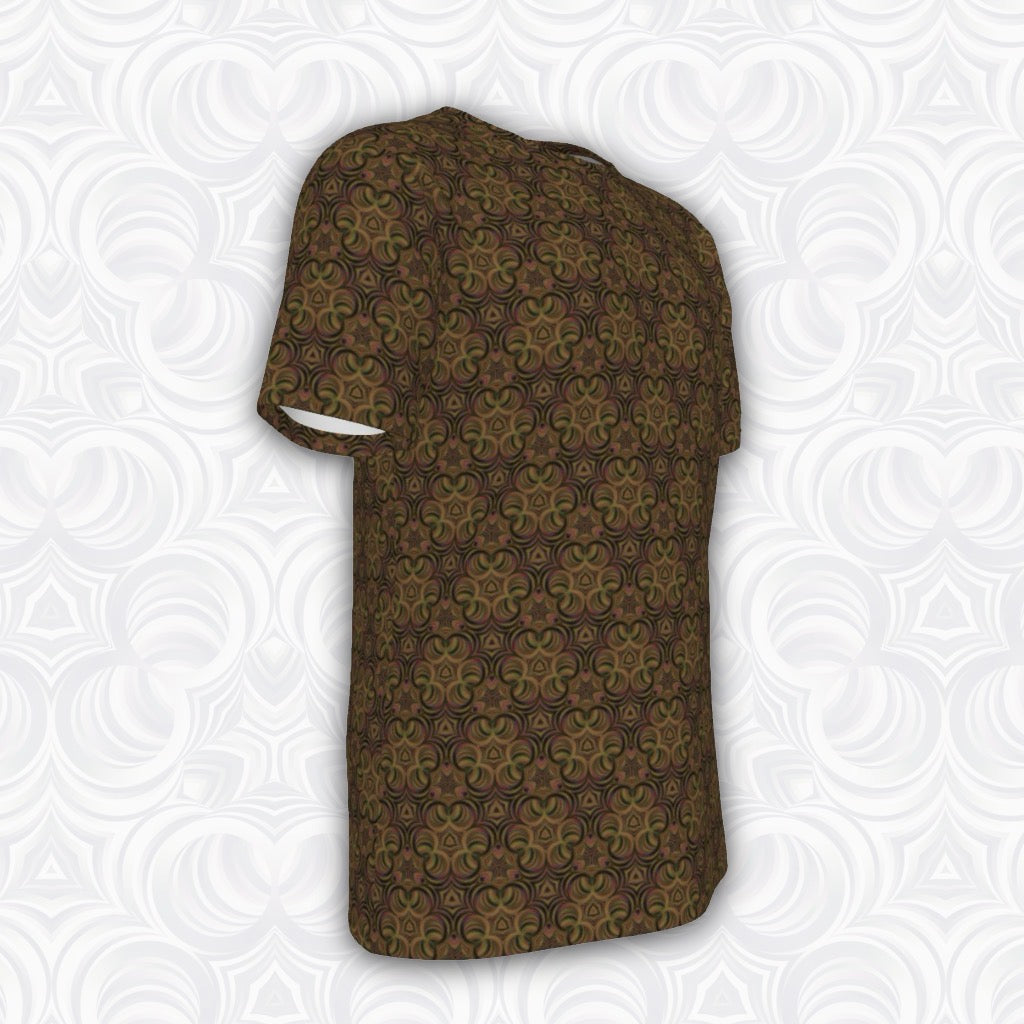 Cotton T-Shirt | Brown Fractal Bubble