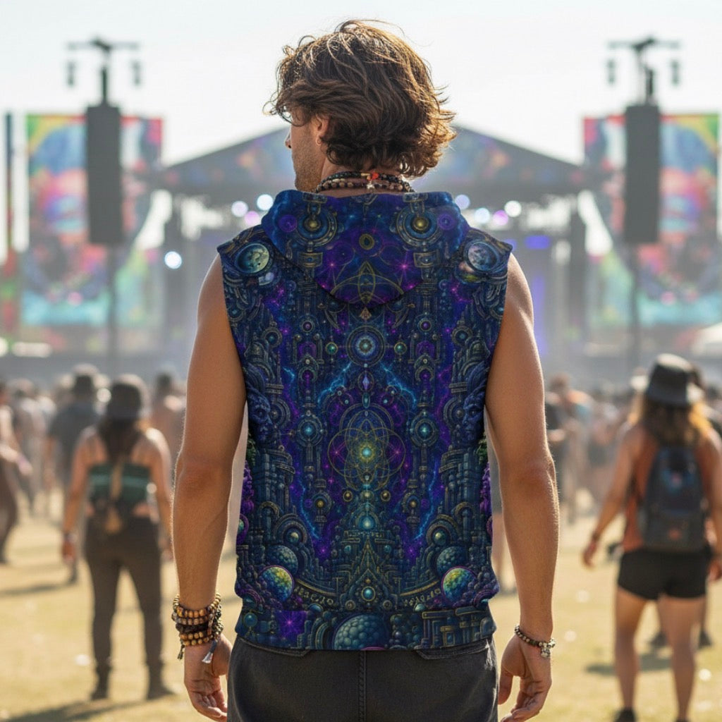 Cotton Sleeveless Hooded Tank | Celestial Temple