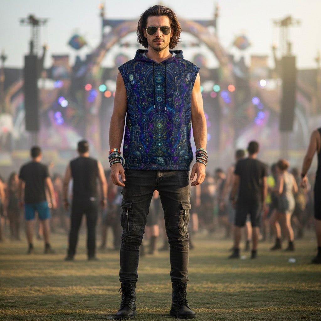 Cotton Sleeveless Hooded Tank | Celestial Temple