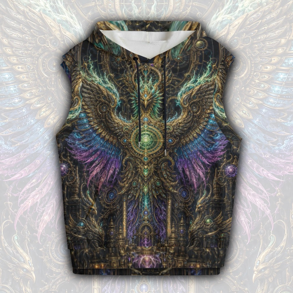 Cotton Sleeveless Hooded Tank | Golden Phoenix