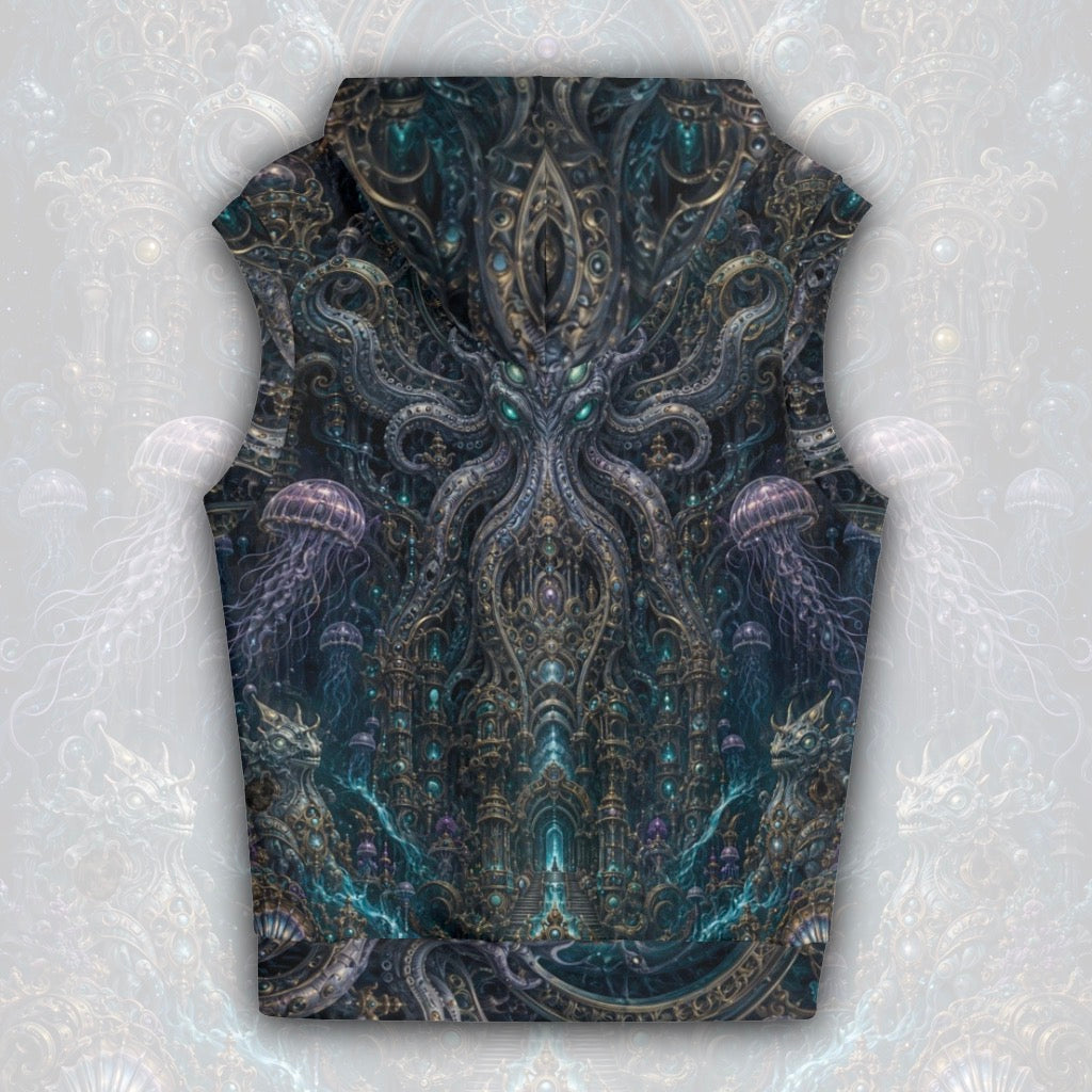 Cotton Sleeveless Hooded Tank | Mechanical Kraken