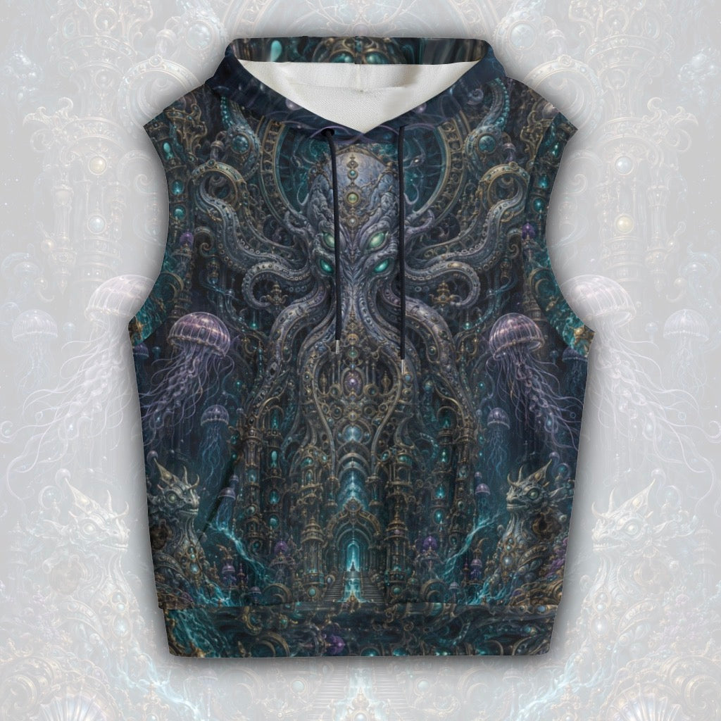 Cotton Sleeveless Hooded Tank | Mechanical Kraken