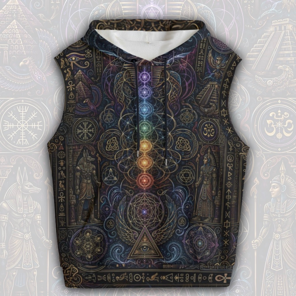 Cotton Sleeveless Hooded Tank | Mystical Egypt