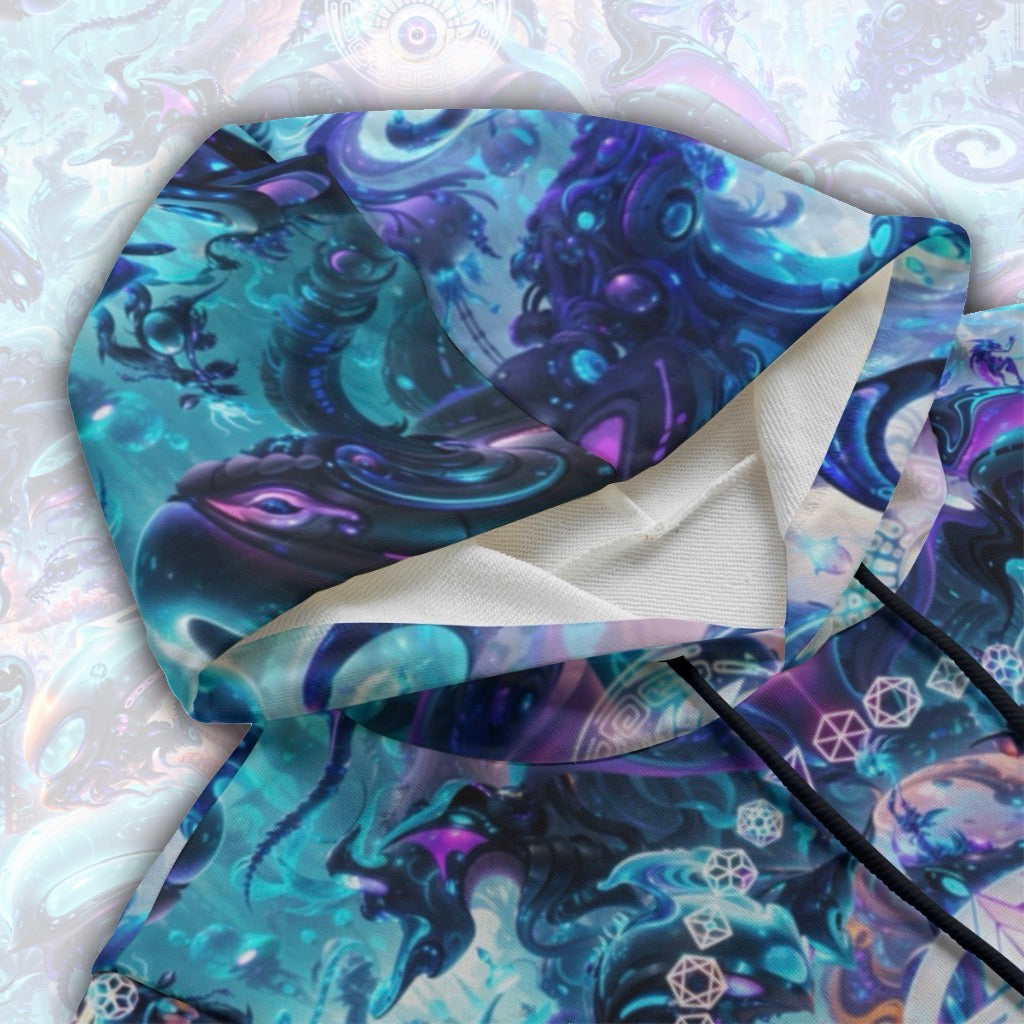 Cotton Sleeveless Hooded Tank | Alien Cyber Punk Mech