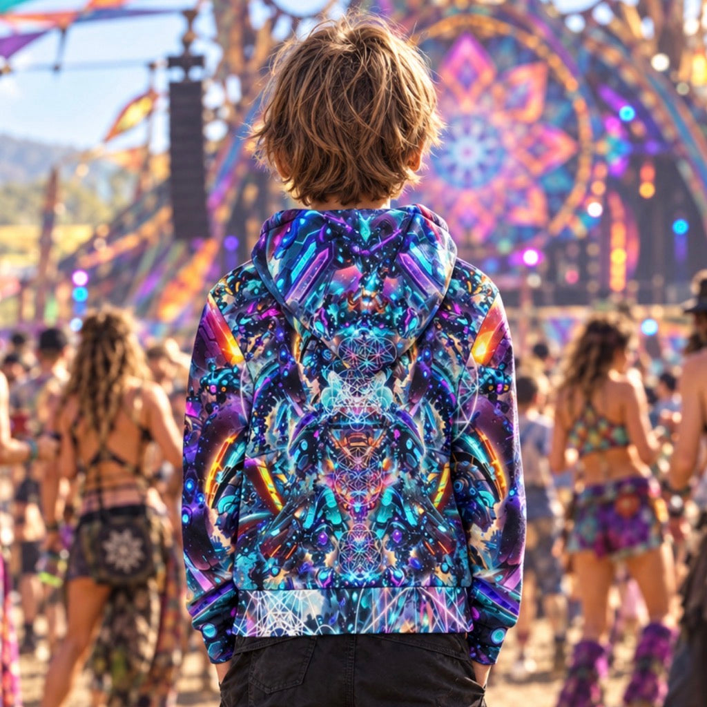 Kid's Pullover Hoodie | Cyberpunk Mech