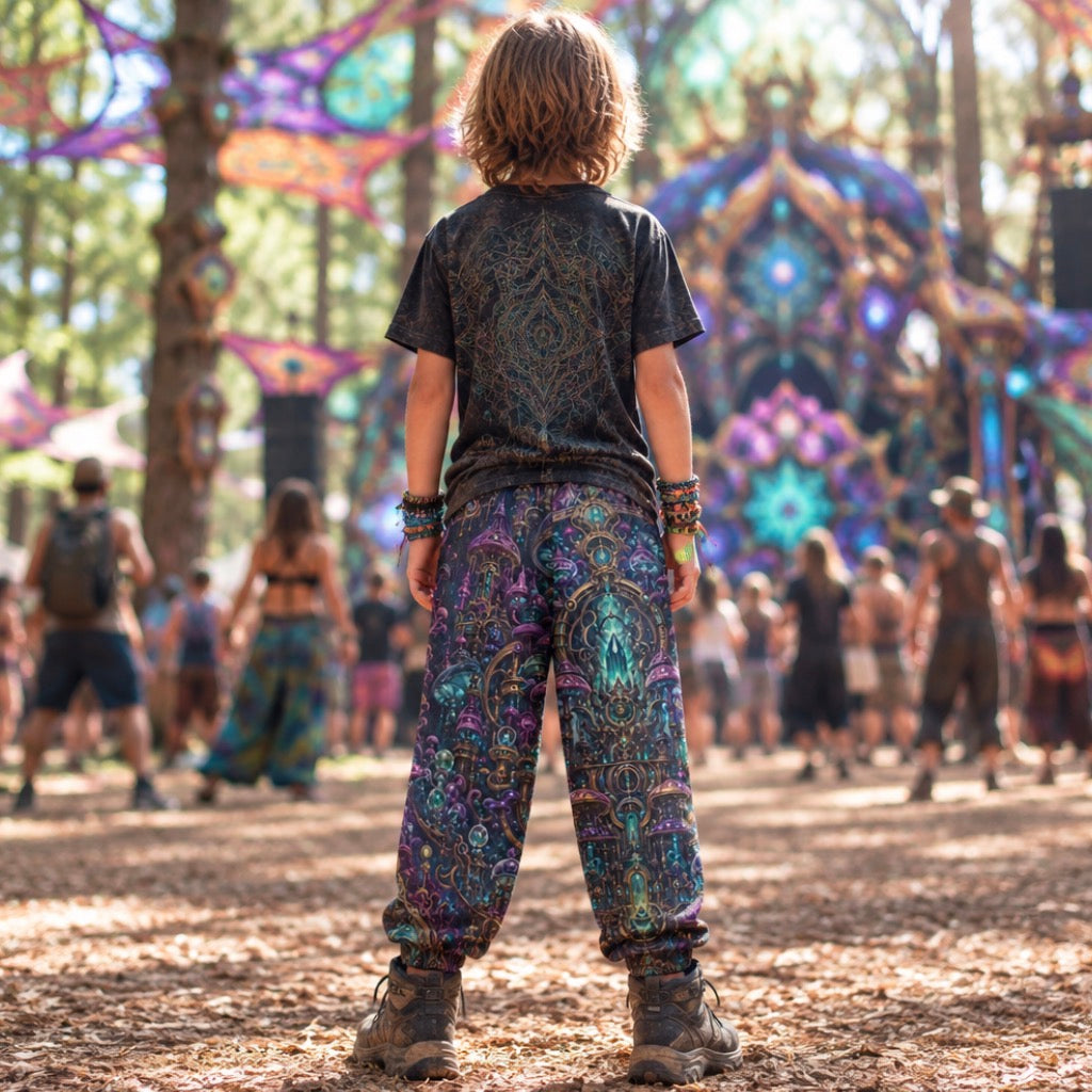 Kid's Cotton Sweatpants | Crystal Shroom Kingdom