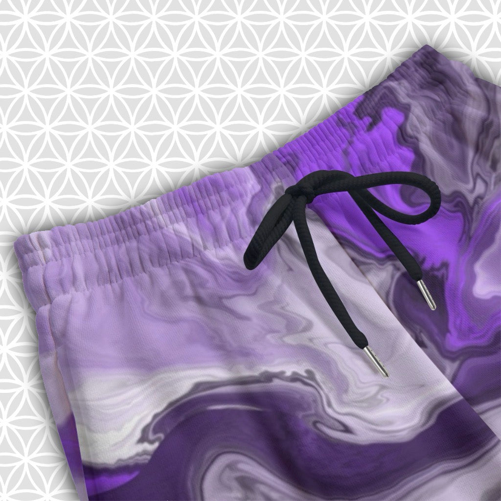 Kid's Cotton Sweatpants | Purple Marble