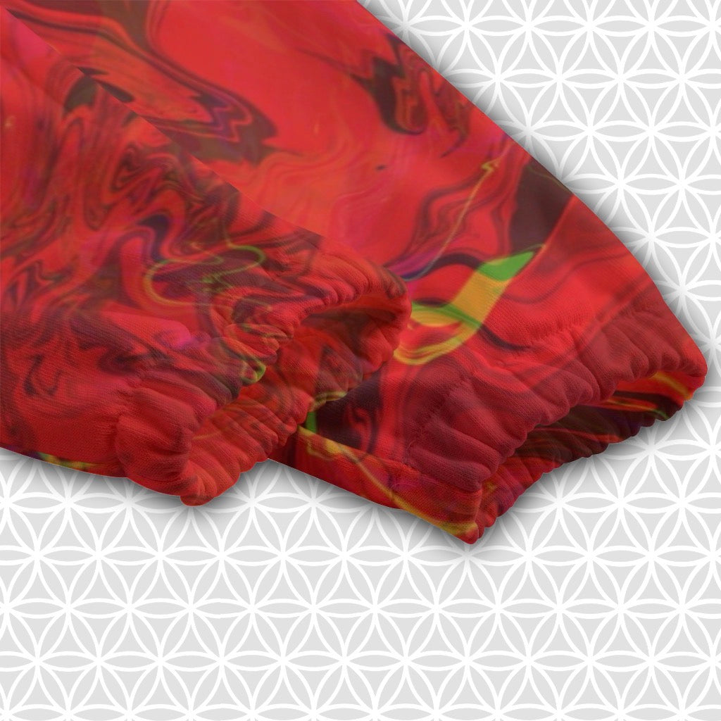Kid's Cotton Sweatpants | Red Melted Oasis