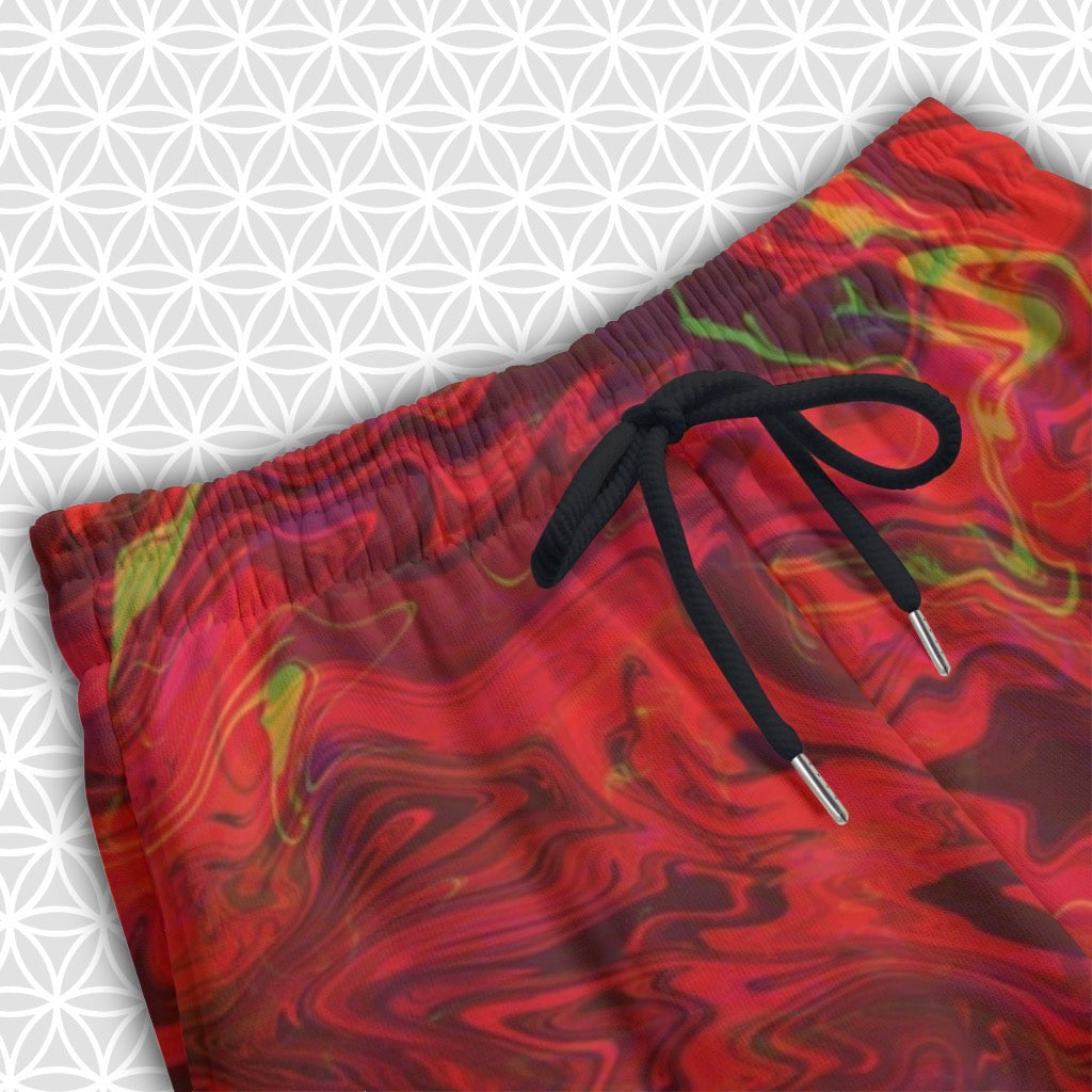 Kid's Cotton Sweatpants | Red Melted Oasis