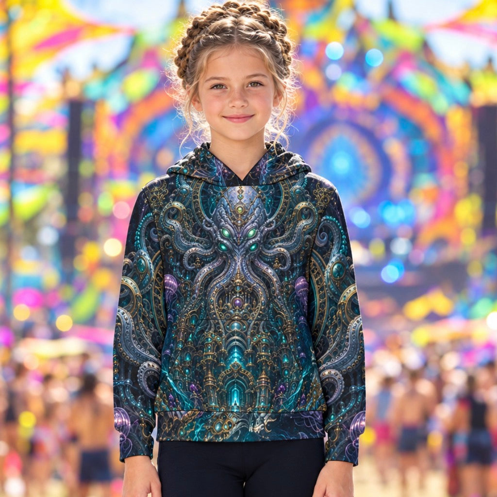 Kid's Pullover Hoodie | Mechanical Kraken