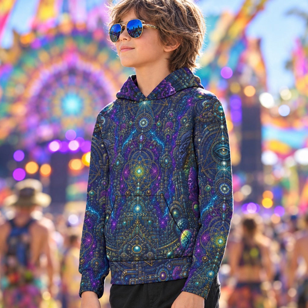 Kid's Pullover Hoodie | Celestial Temple