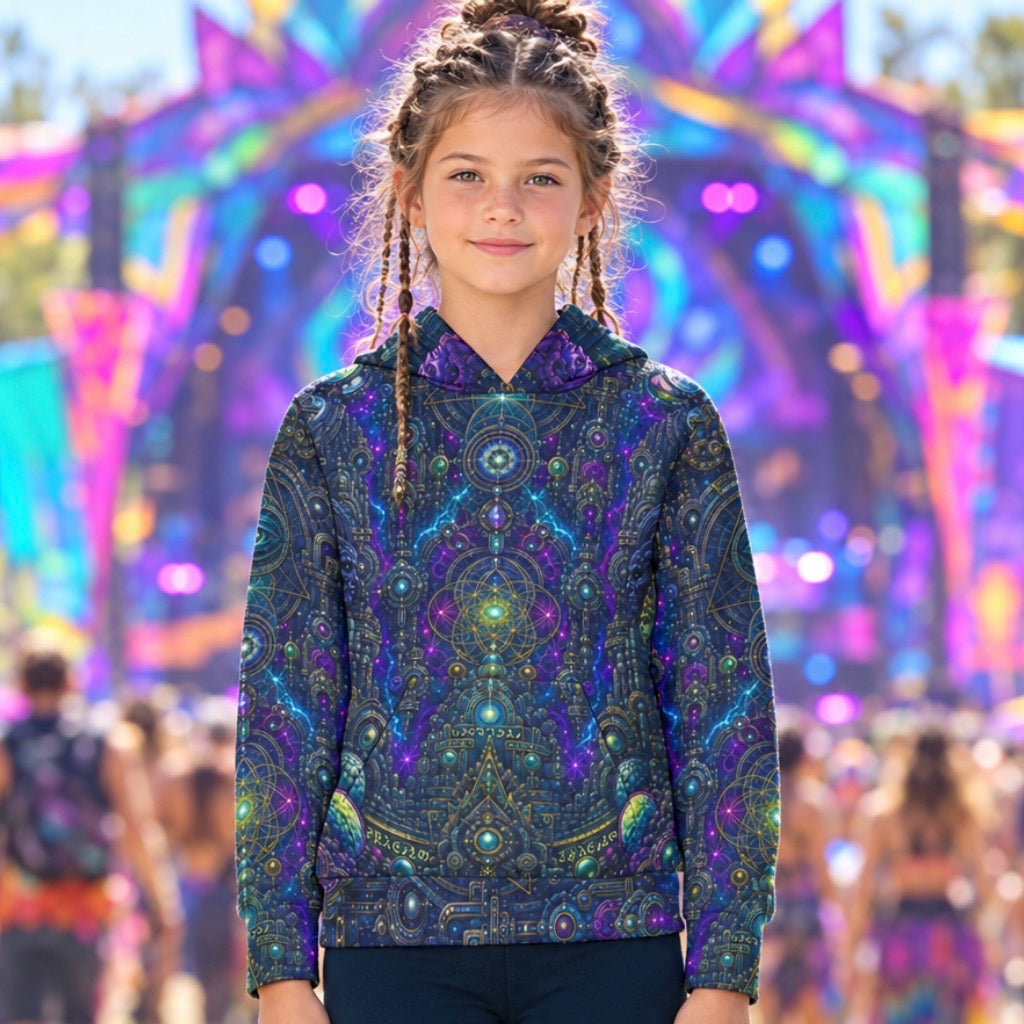 Kid's Pullover Hoodie | Celestial Temple