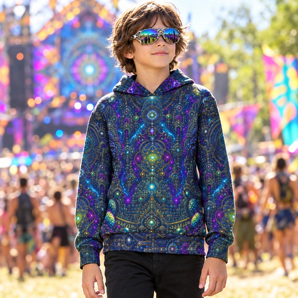 Kid's Pullover Hoodie | Celestial Temple