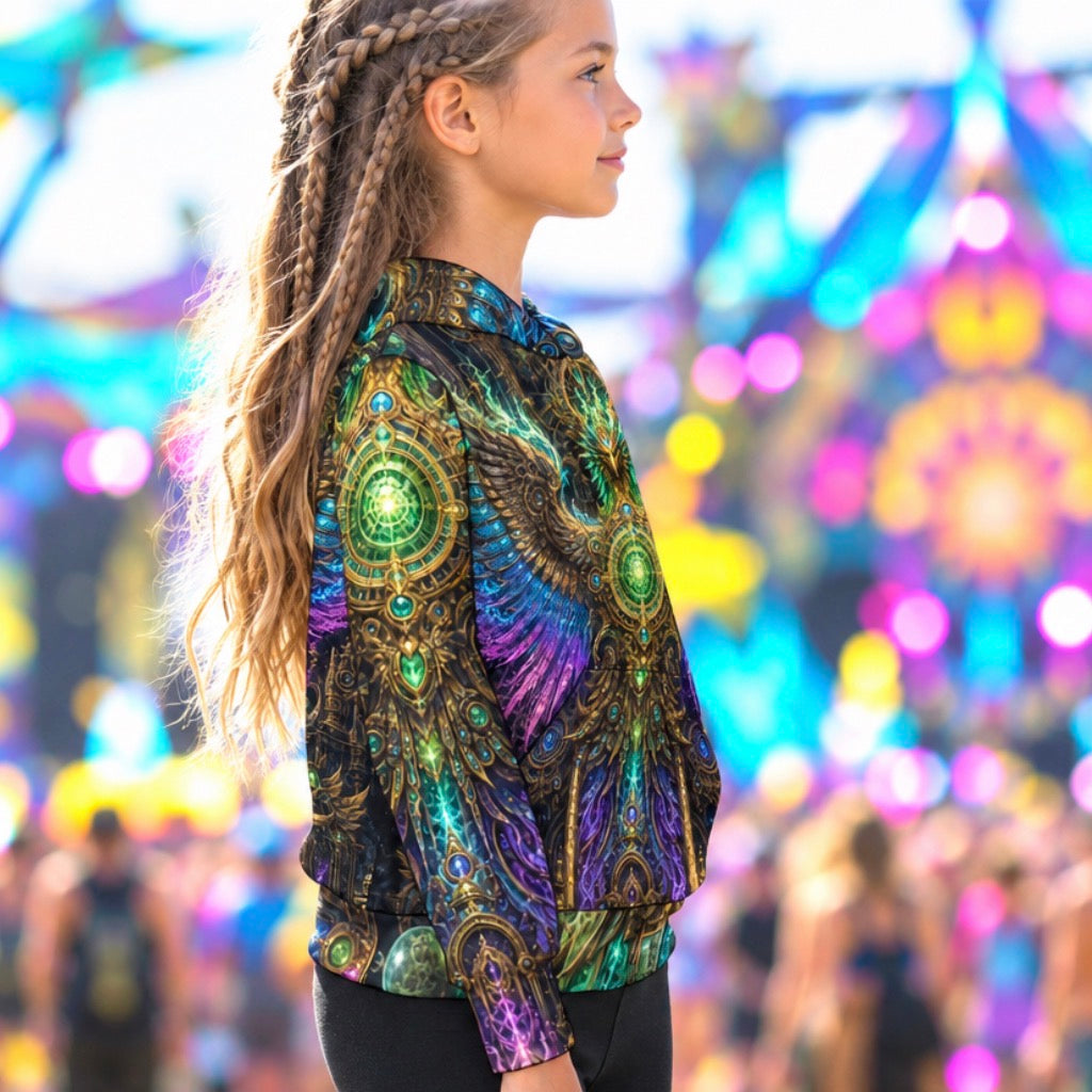 Kid's Pullover Hoodie | Golden Phoenix