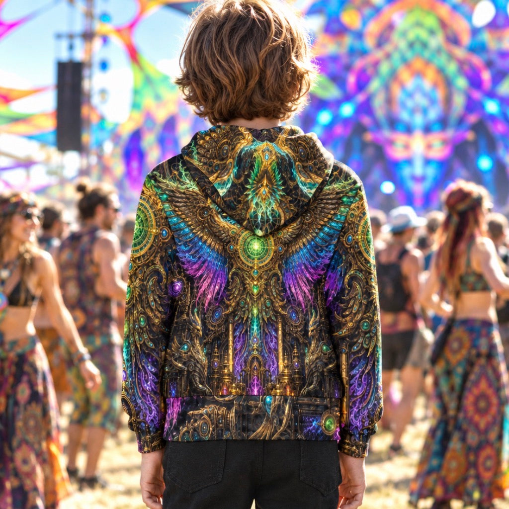 Kid's Pullover Hoodie | Golden Phoenix