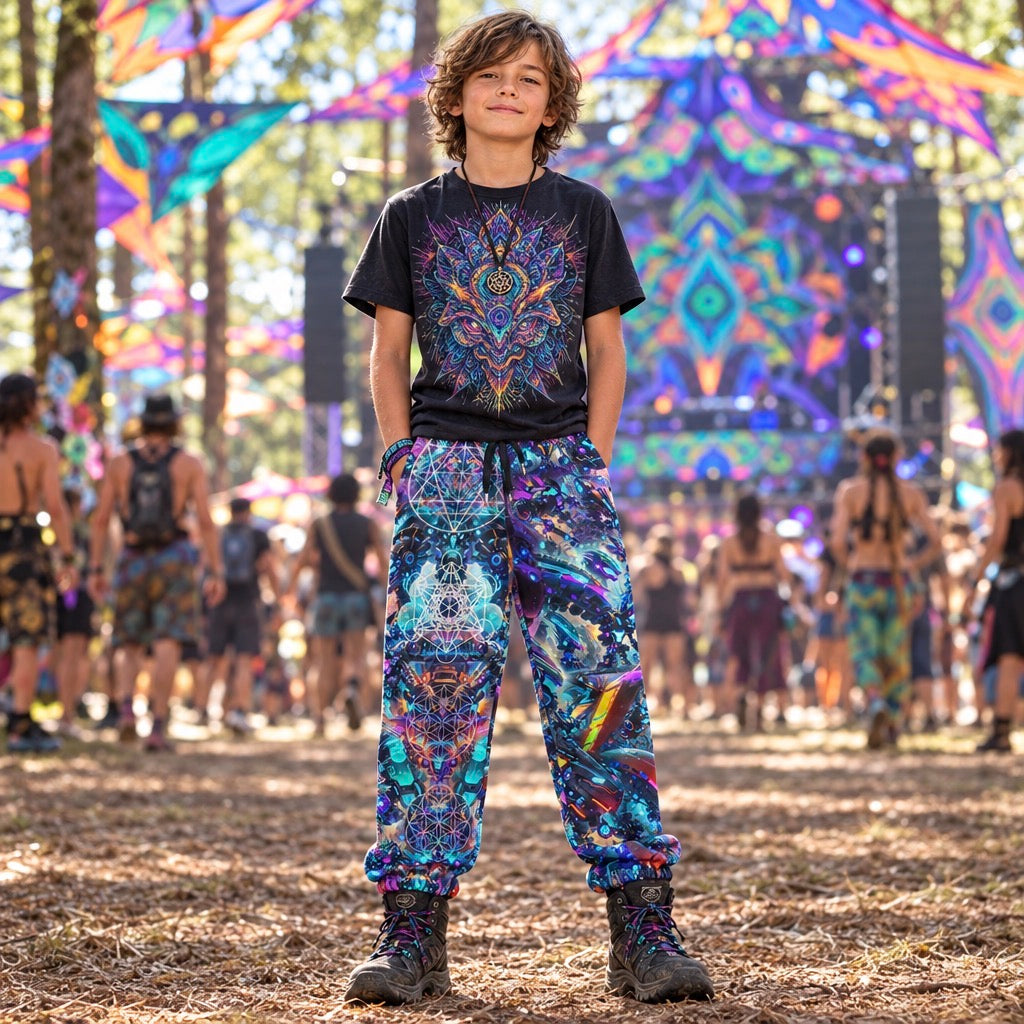 Kid's Cotton Sweatpants | Cyber Punk Mech