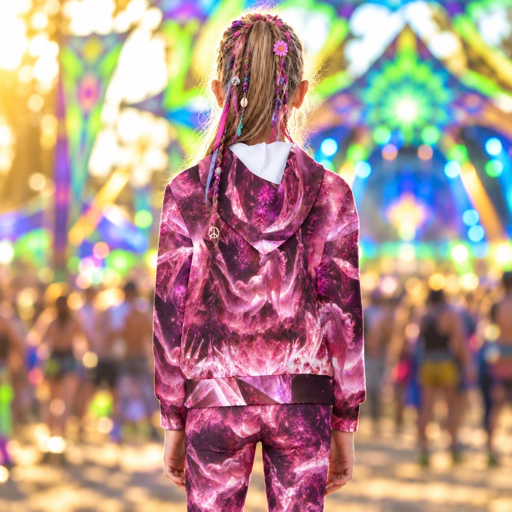 Kid's Hoodie | Rose Quartz Unicorn