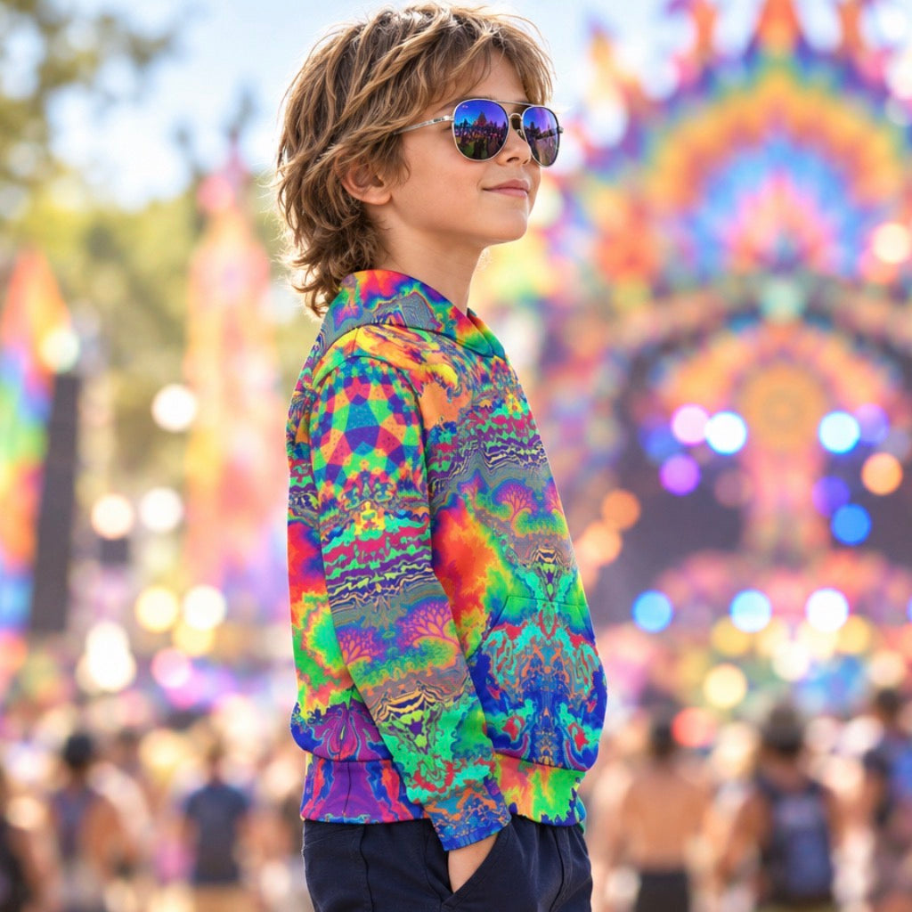 Kid's Pullover Hoodie | Acid Melt