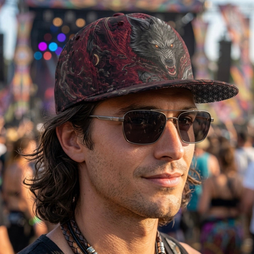Snapback Hat | Crimson Fenrir