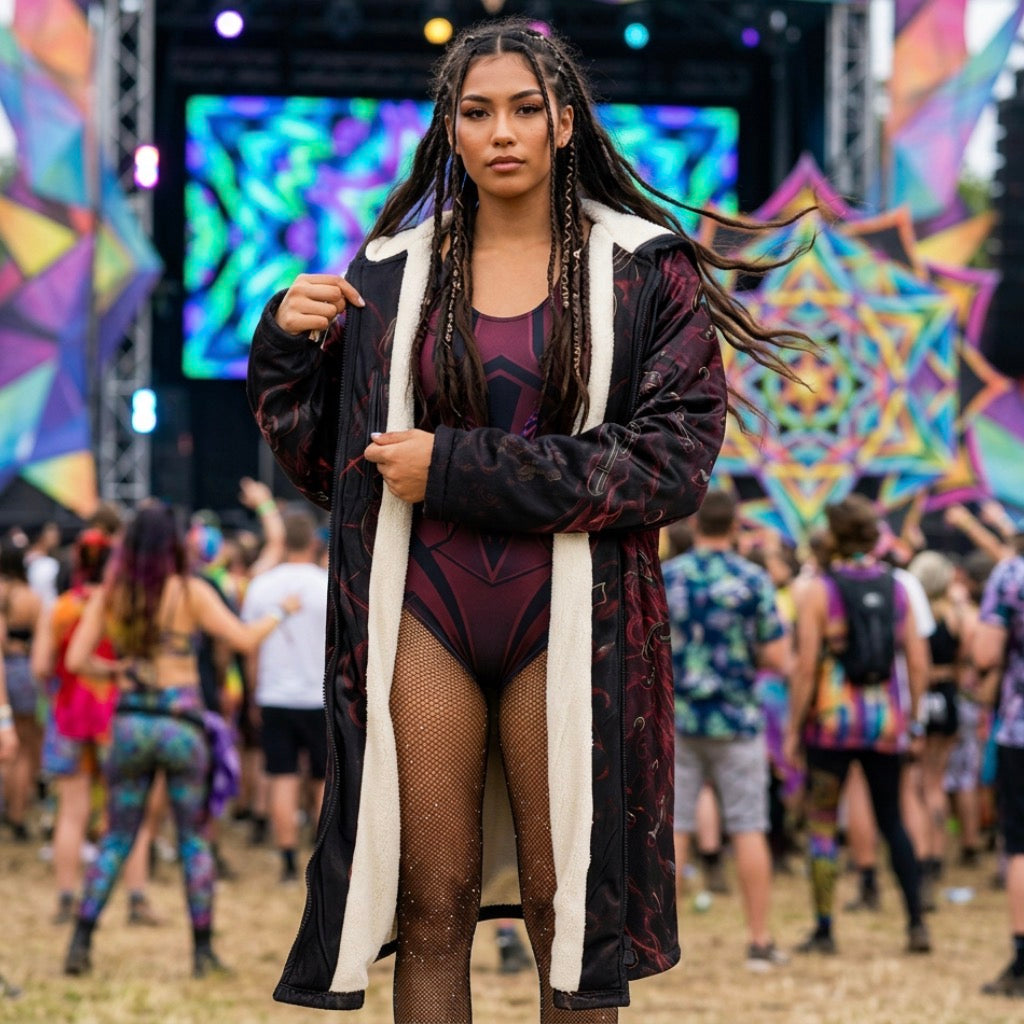 Crimson Fenrir Women’s Rave Zipper Cloak