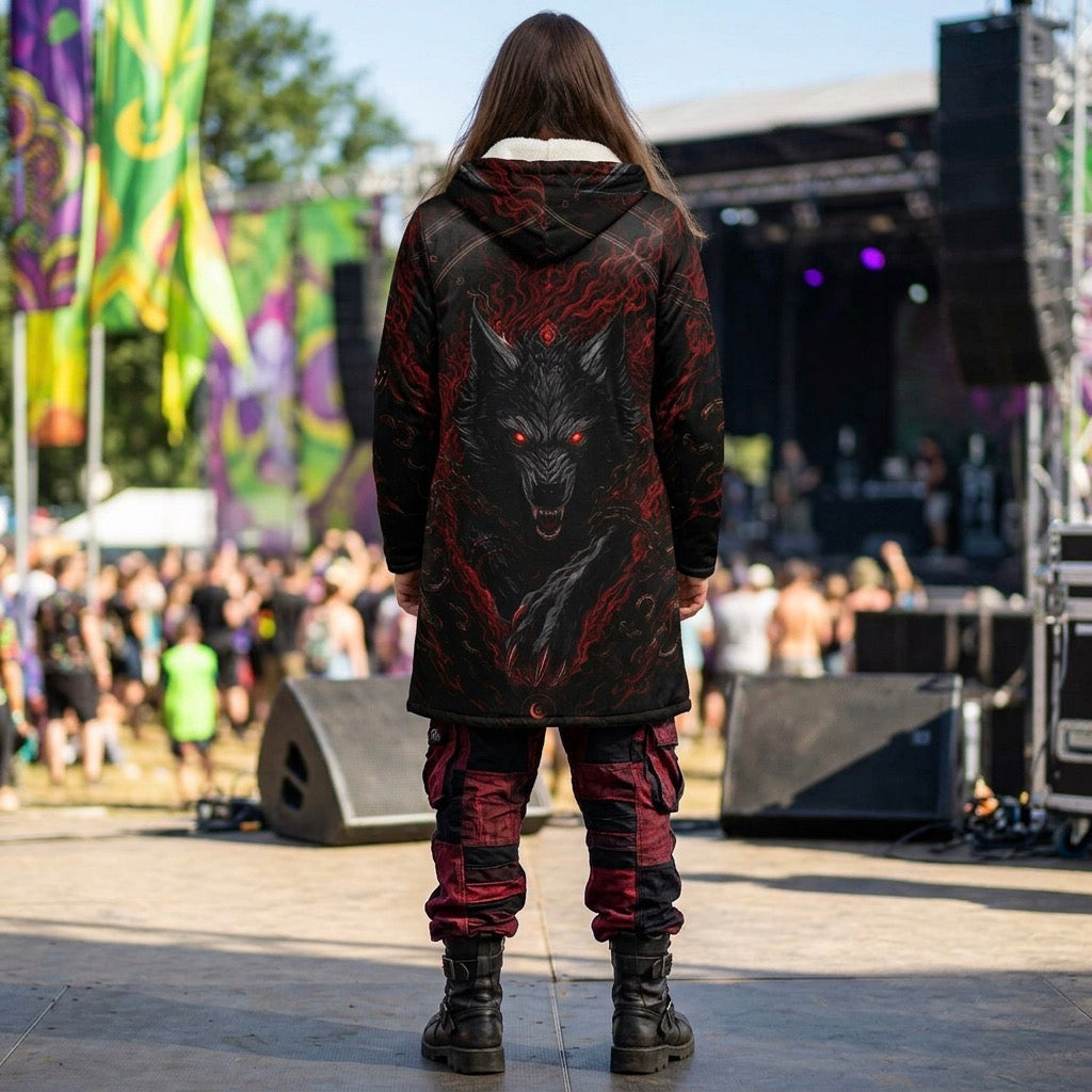 Crimson Fenrir Men’s Rave Zipper Cloak