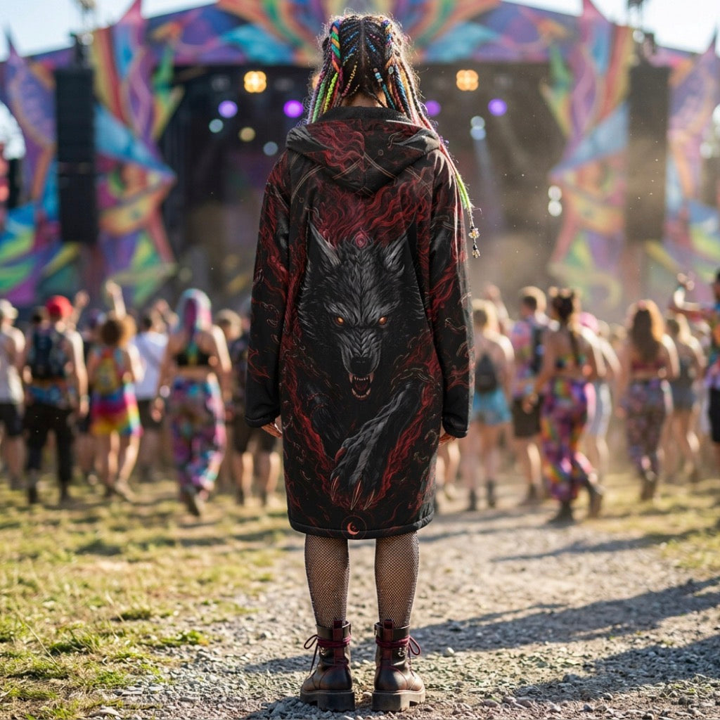 Crimson Fenrir Women’s Rave Zipper Cloak