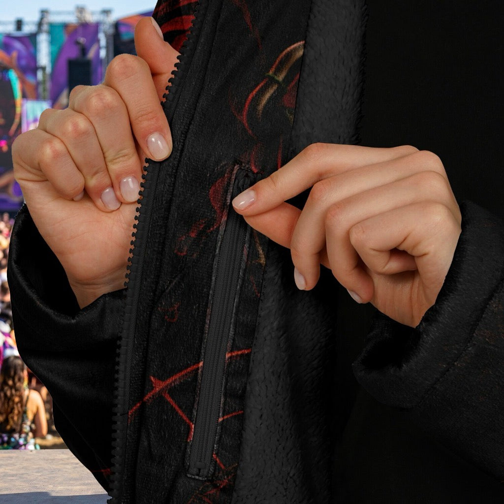 Crimson Fenrir Men’s Rave Zipper Cloak