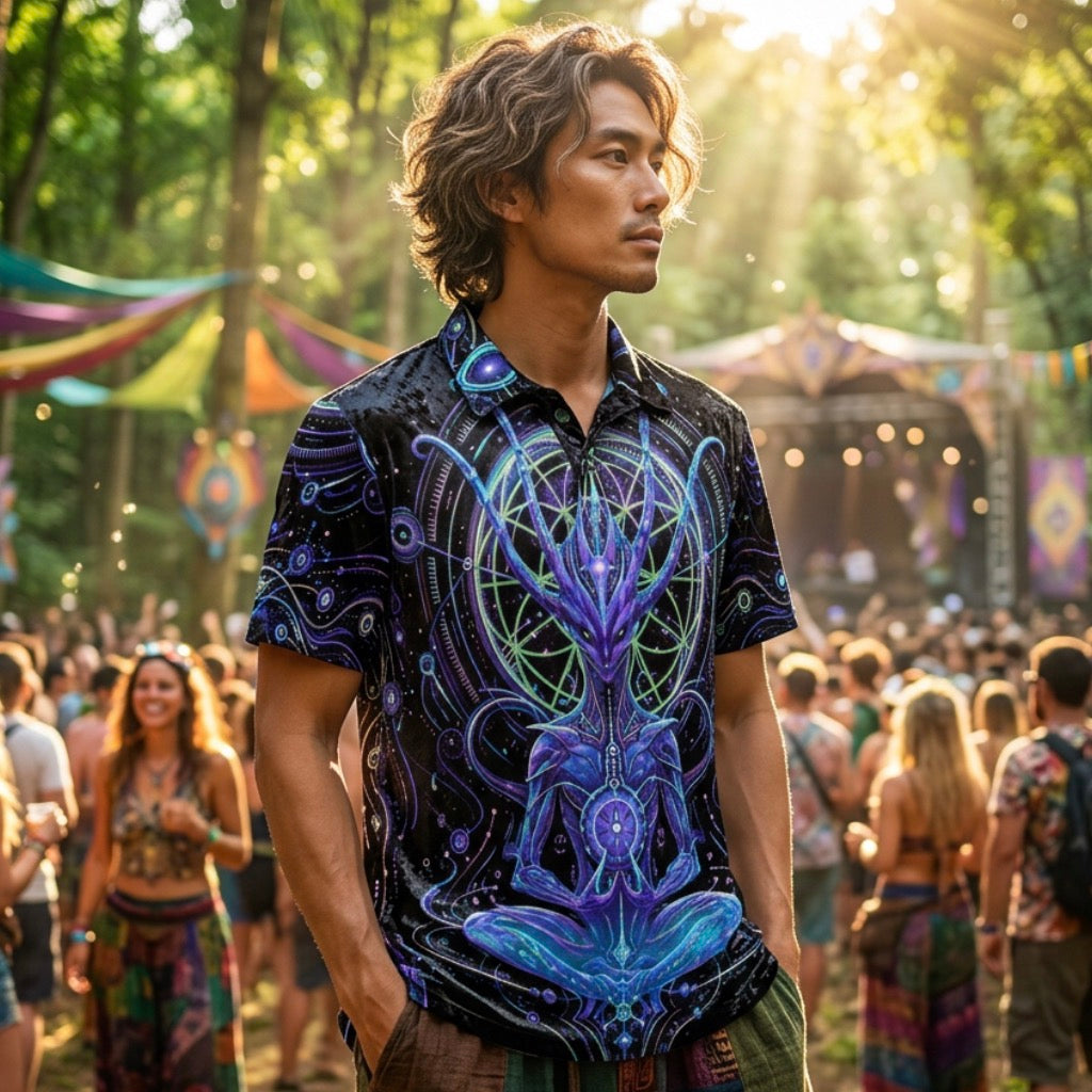 Crushed Velvet Polo Shirt | Summon of Light