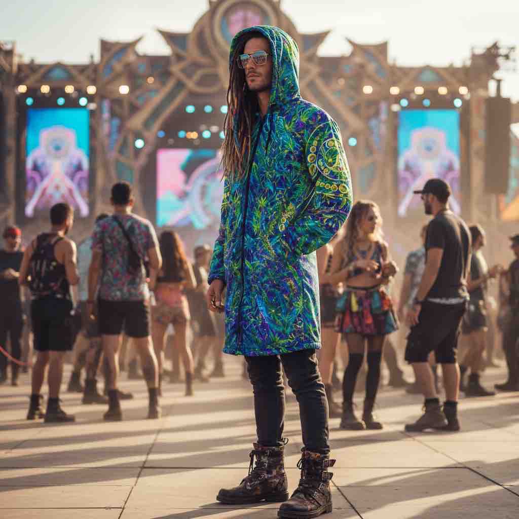 Wizard Stoner Alien Men's Festival Cloak