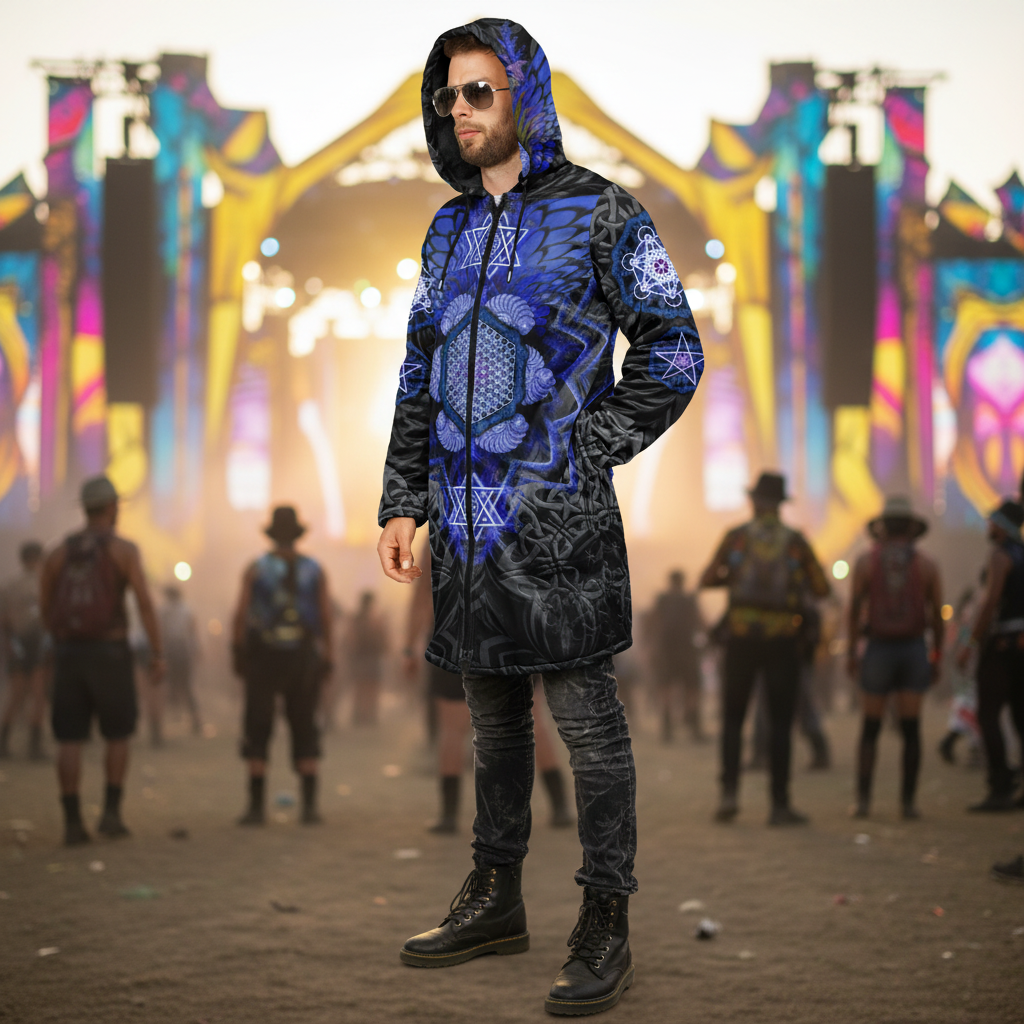 Angel Catcher Blue Men's Festival Cloak