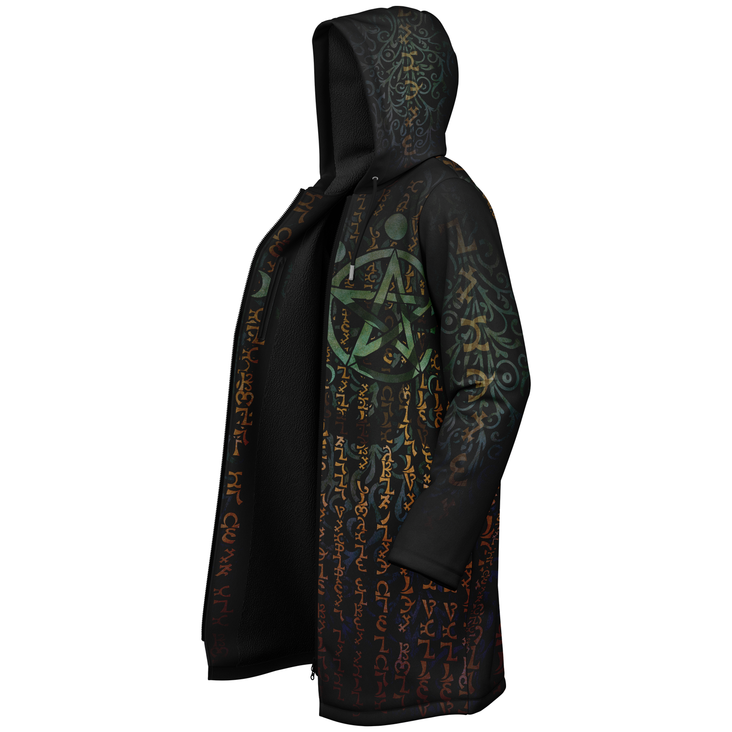Enochian Vision Men's Festival Cloak back view with rave culture