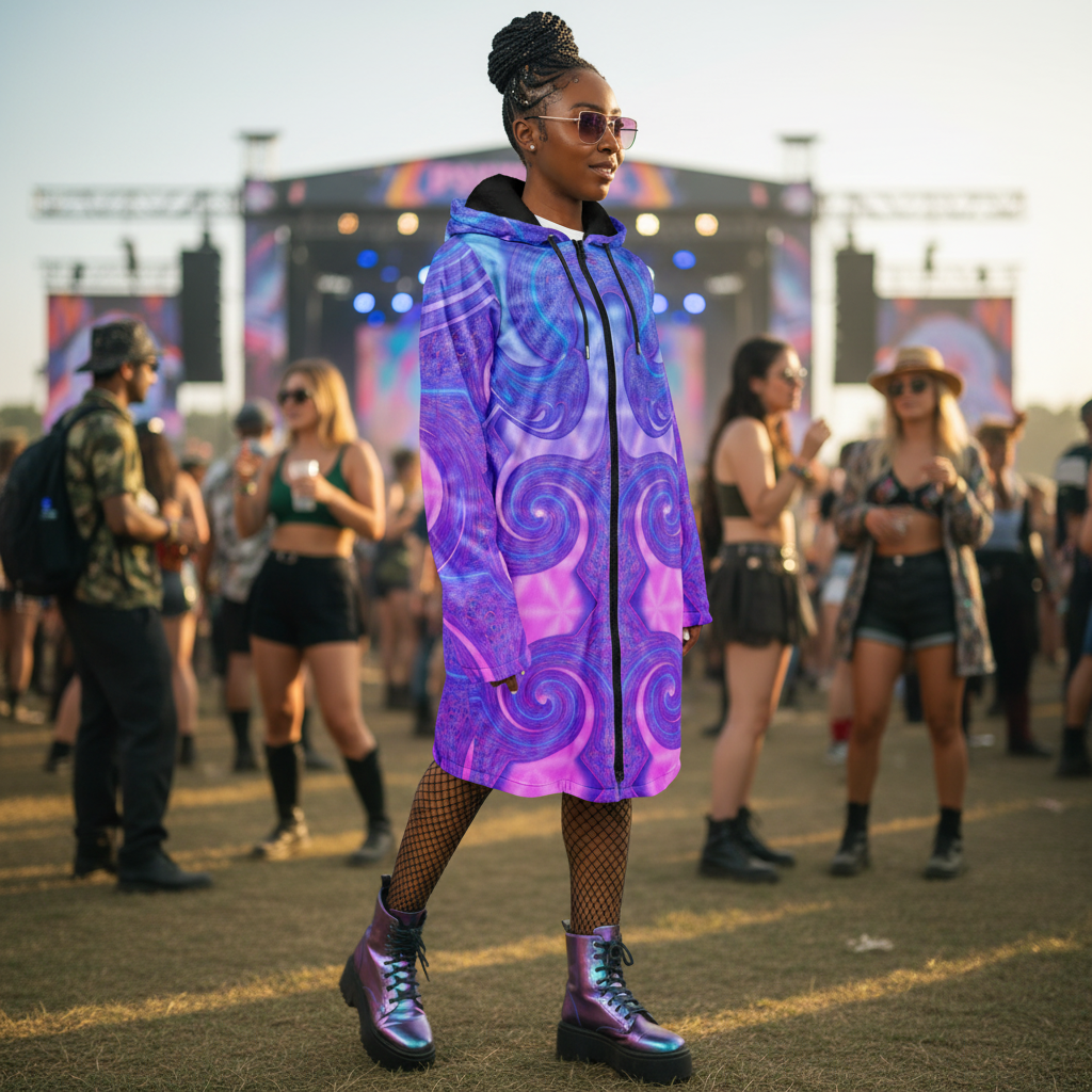 Psy Swirl Women's Festival Cloak