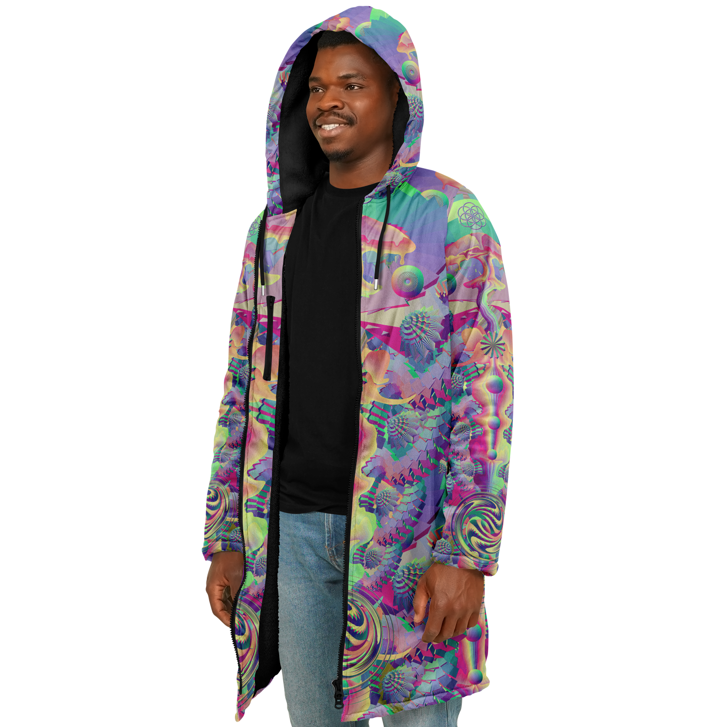 Cloak | Shroom Flower of Life Pastel Rainbow