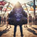 Angel Catcher Blue Men's Festival Cloak