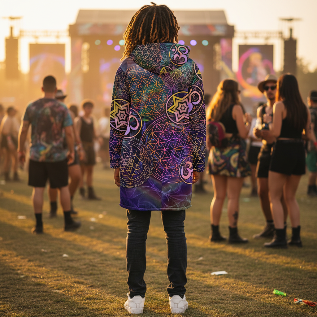 Sacred Geo Men's Festival Cloak