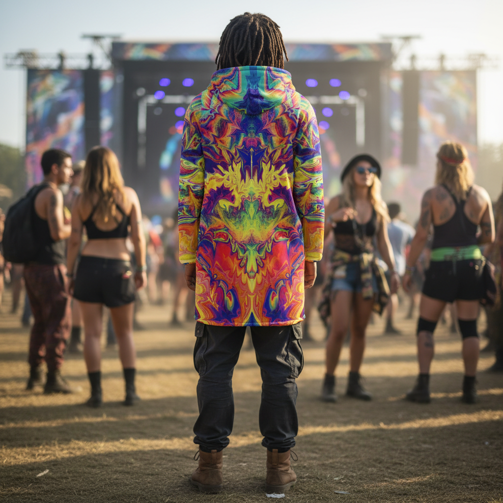 Windowpane Men's Festival Cloak