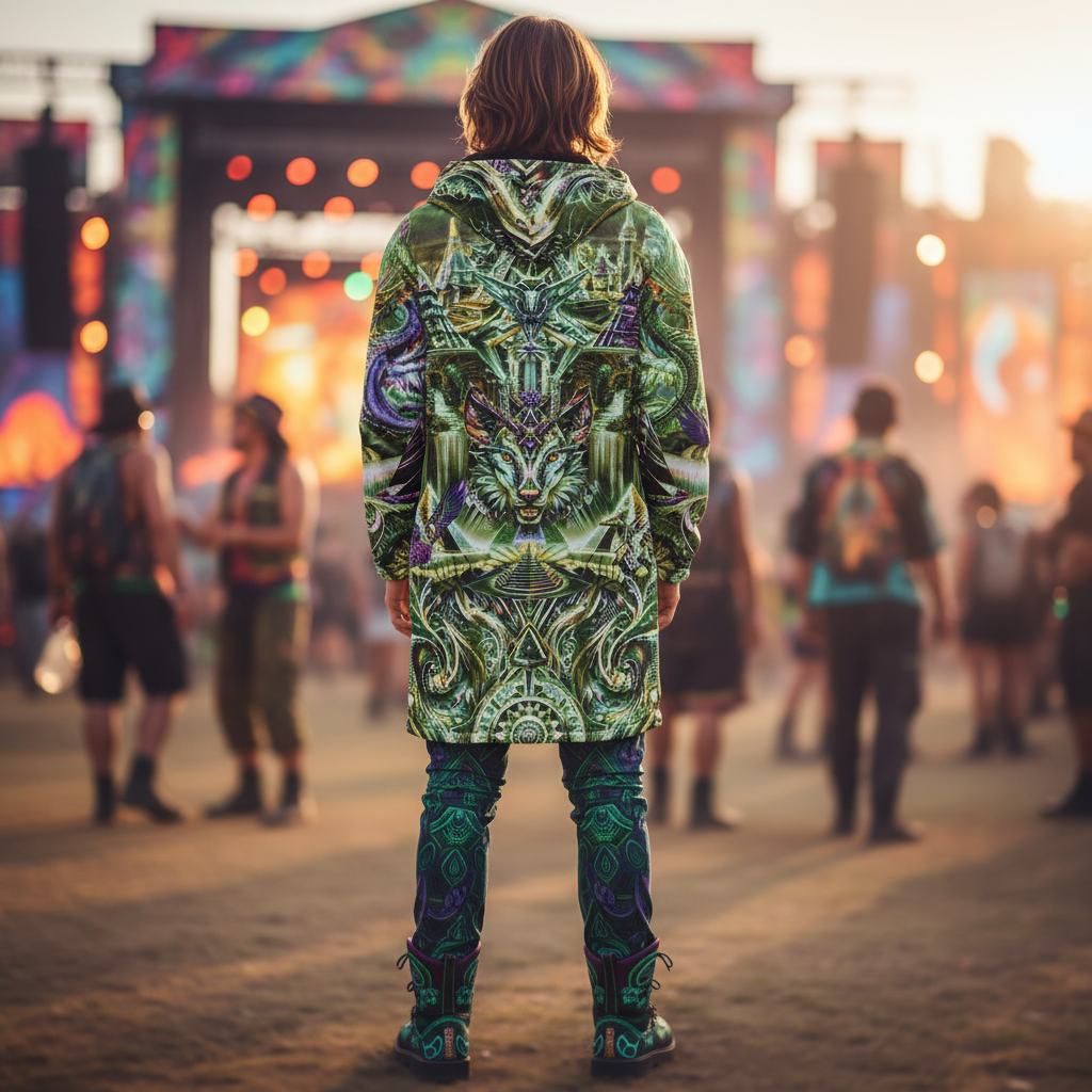 Dream Weaver Green Men's Festival Cloak