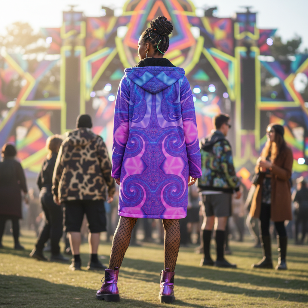 Psy Swirl Women's Festival Cloak