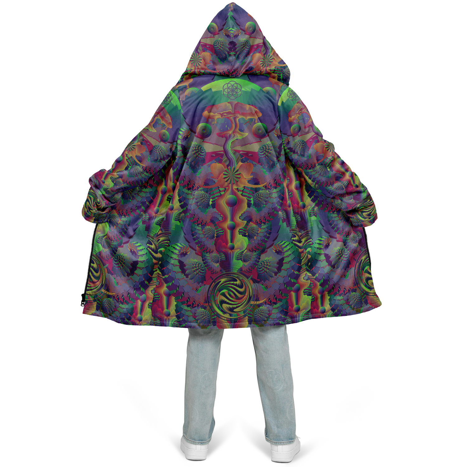Cloak | Shroom Flower of Life Dark Rainbow