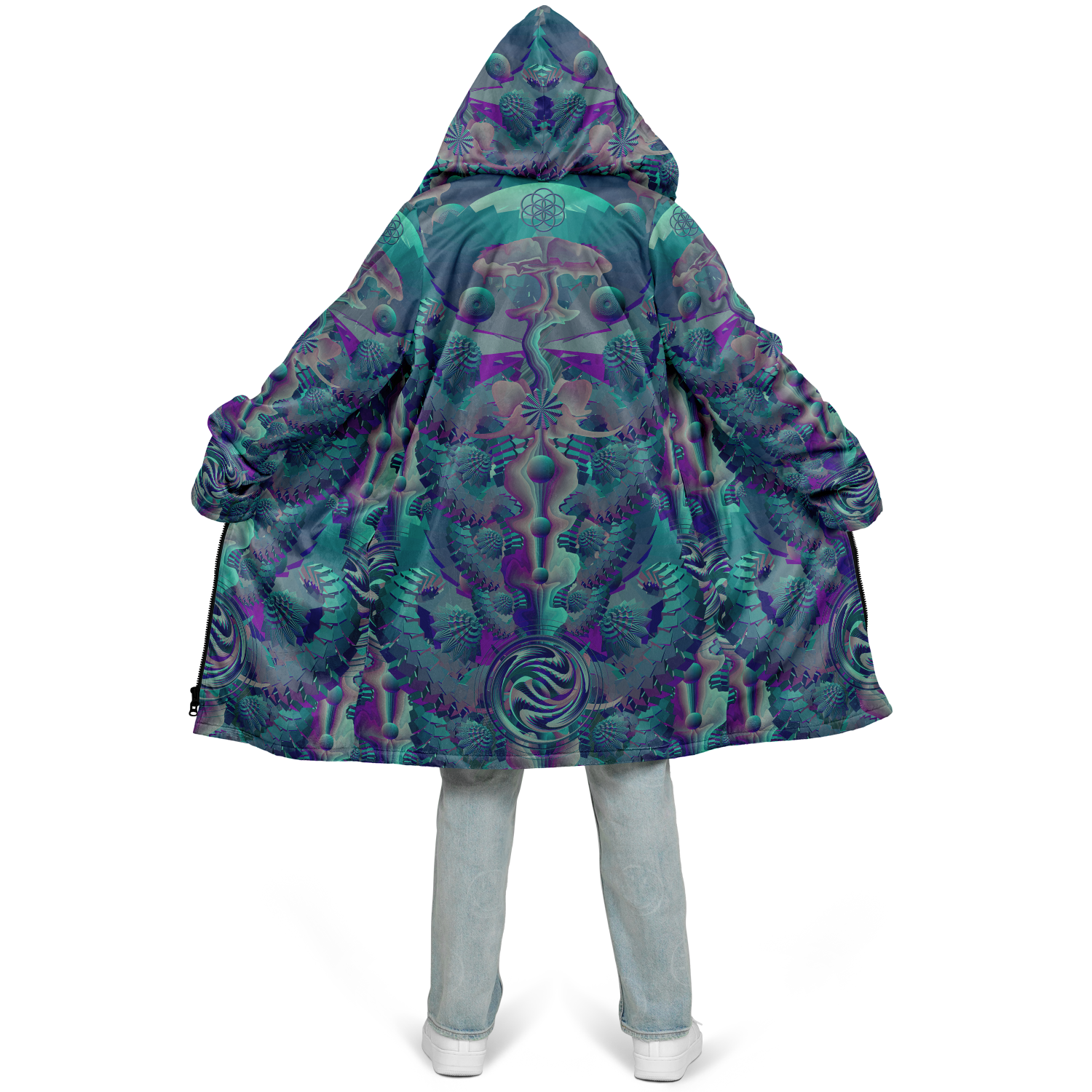 Cloak | Shroom Flower of Life Teal
